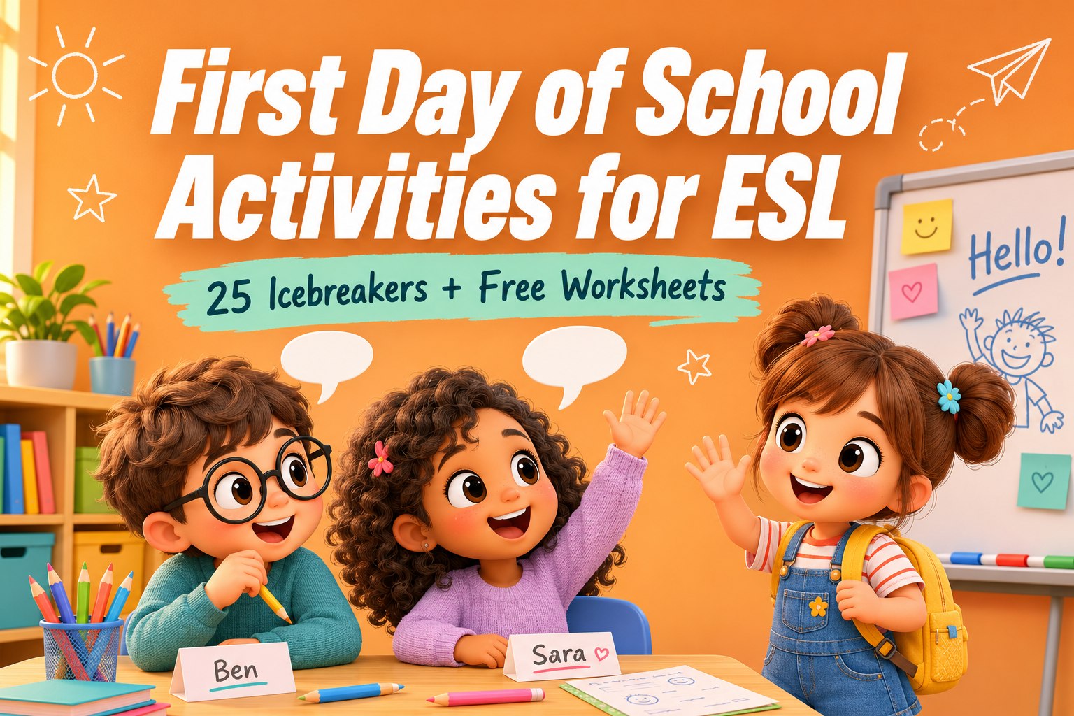 First day of school activities for ESL students