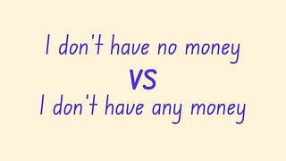 Double Negatives in Negative Sentences