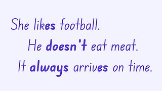 Present Simple (Regular Verbs): He She It