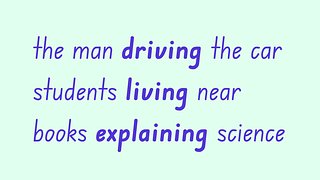 Reduced Relative Clauses with Verb+ing