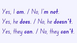 Short Answers to Yes/No Questions