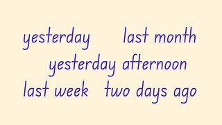 Past Simple with Time Expressions